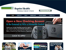 Tablet Screenshot of baptist-healthfcu.com
